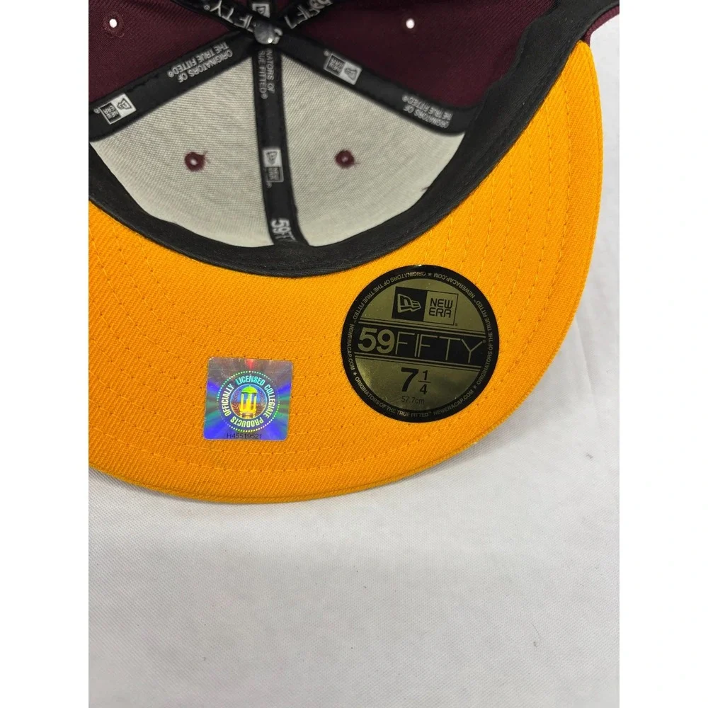 New Era Minnesota Golden Gophers 59FIFTY Fitted Hat Mens Maroon Gold 7 1/4 NWT